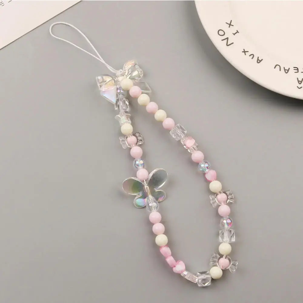Telephone Charm Strap Beaded