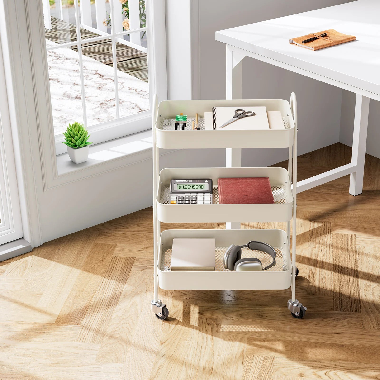 3 Tier Metal Storage Kitchen Cart