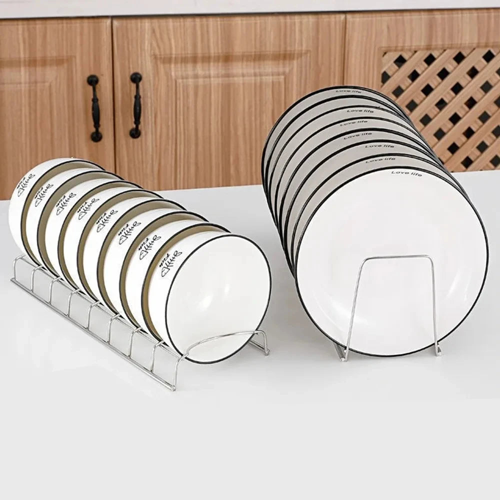 Multipurpose Silver Plates Storage Rack