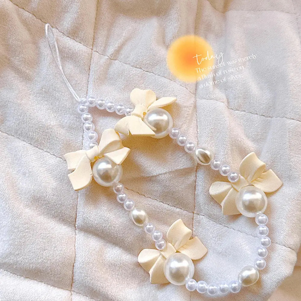 Telephone Charm Strap Beaded