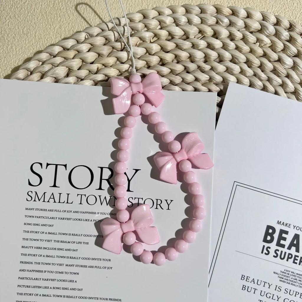 Telephone Charm Strap Beaded