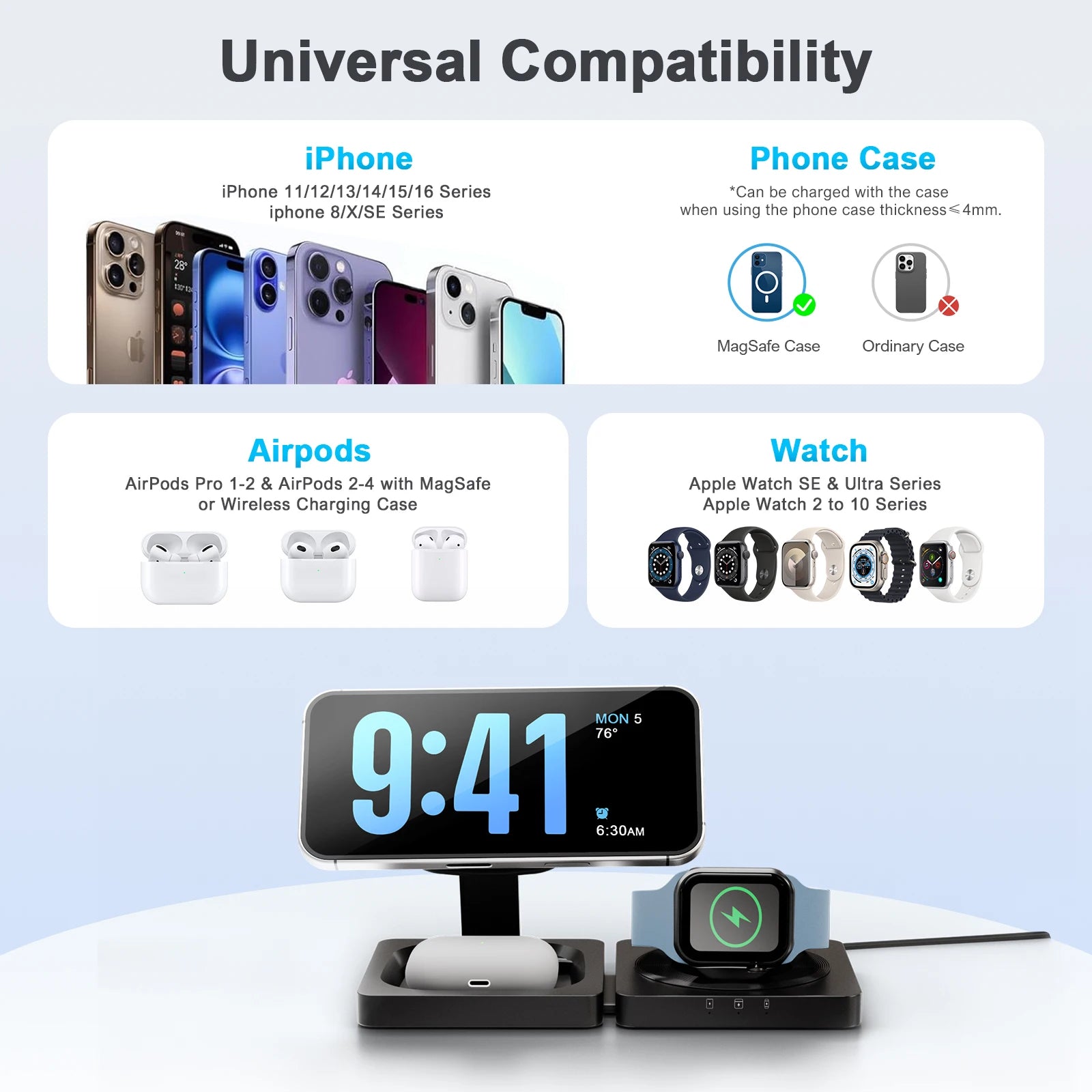 Wireless Charger 3-in-1