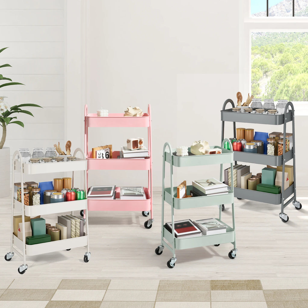 3 Tier Metal Storage Kitchen Cart