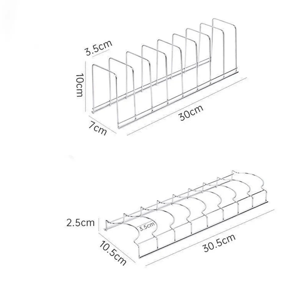 Multipurpose Silver Plates Storage Rack