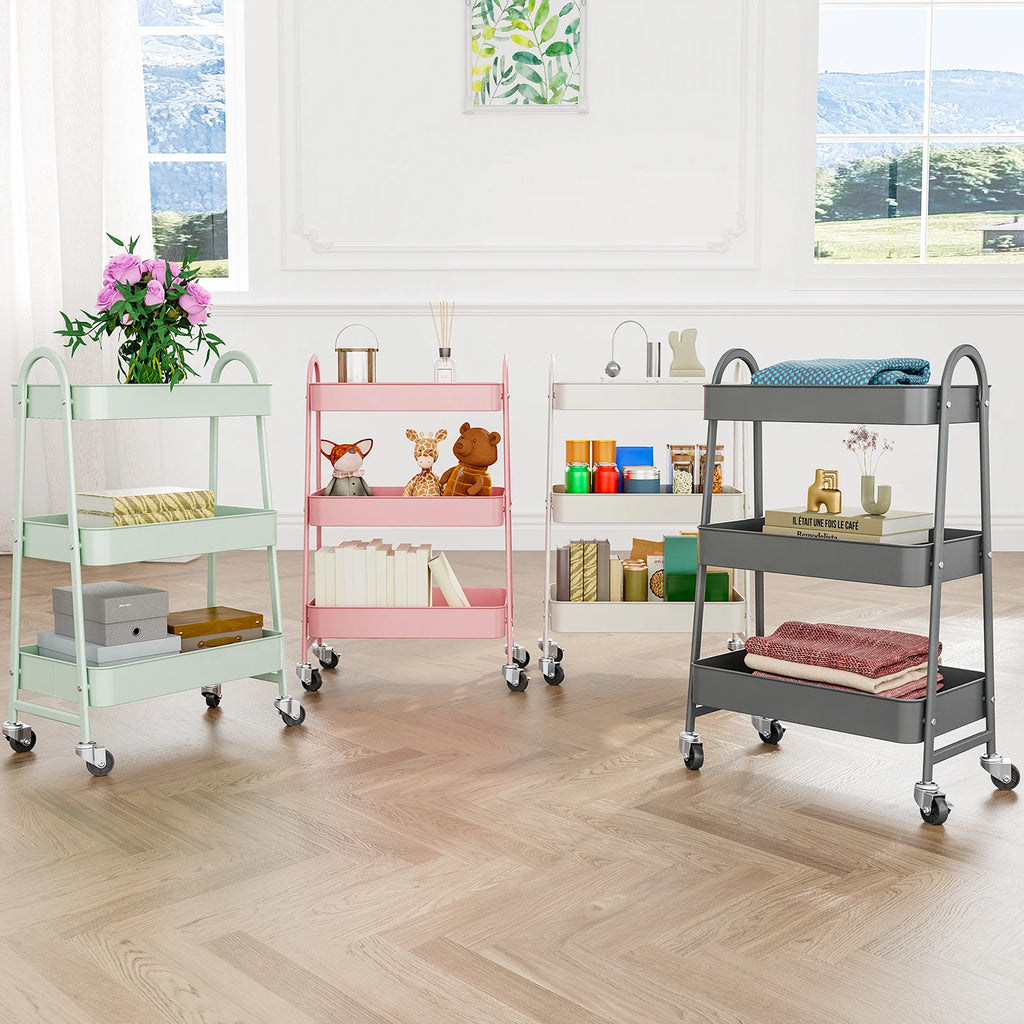 3 Tier Metal Storage Kitchen Cart