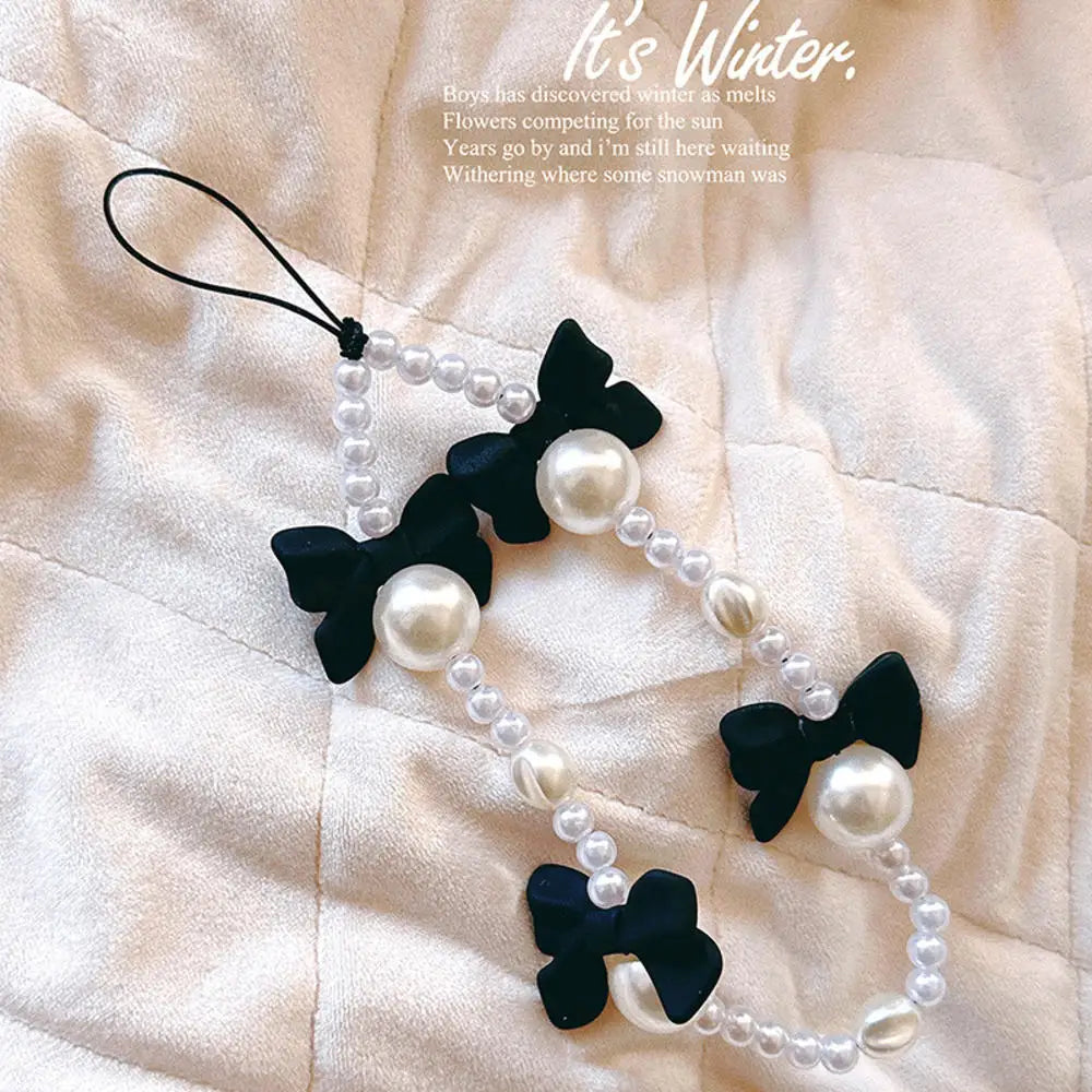 Telephone Charm Strap Beaded