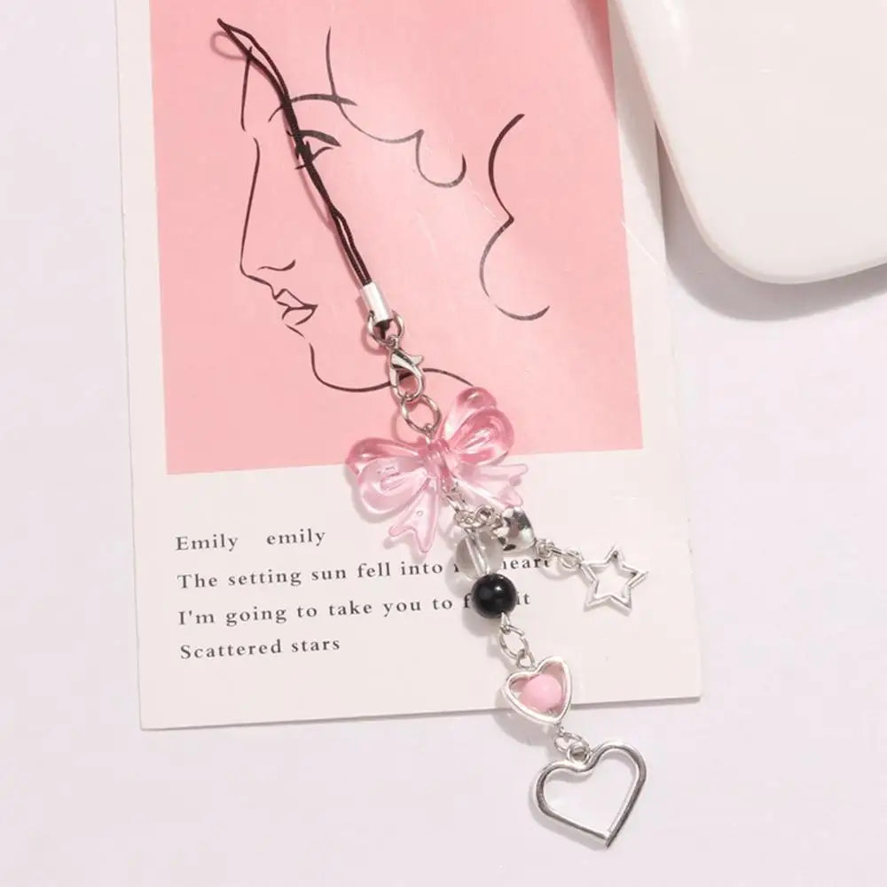 Telephone Charm Strap Beaded
