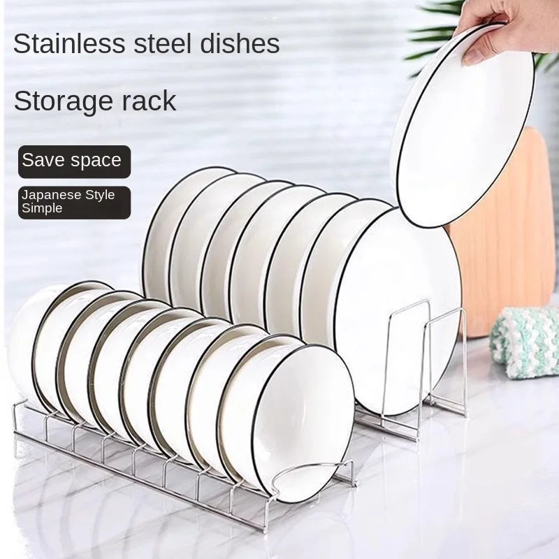 Multipurpose Silver Plates Storage Rack