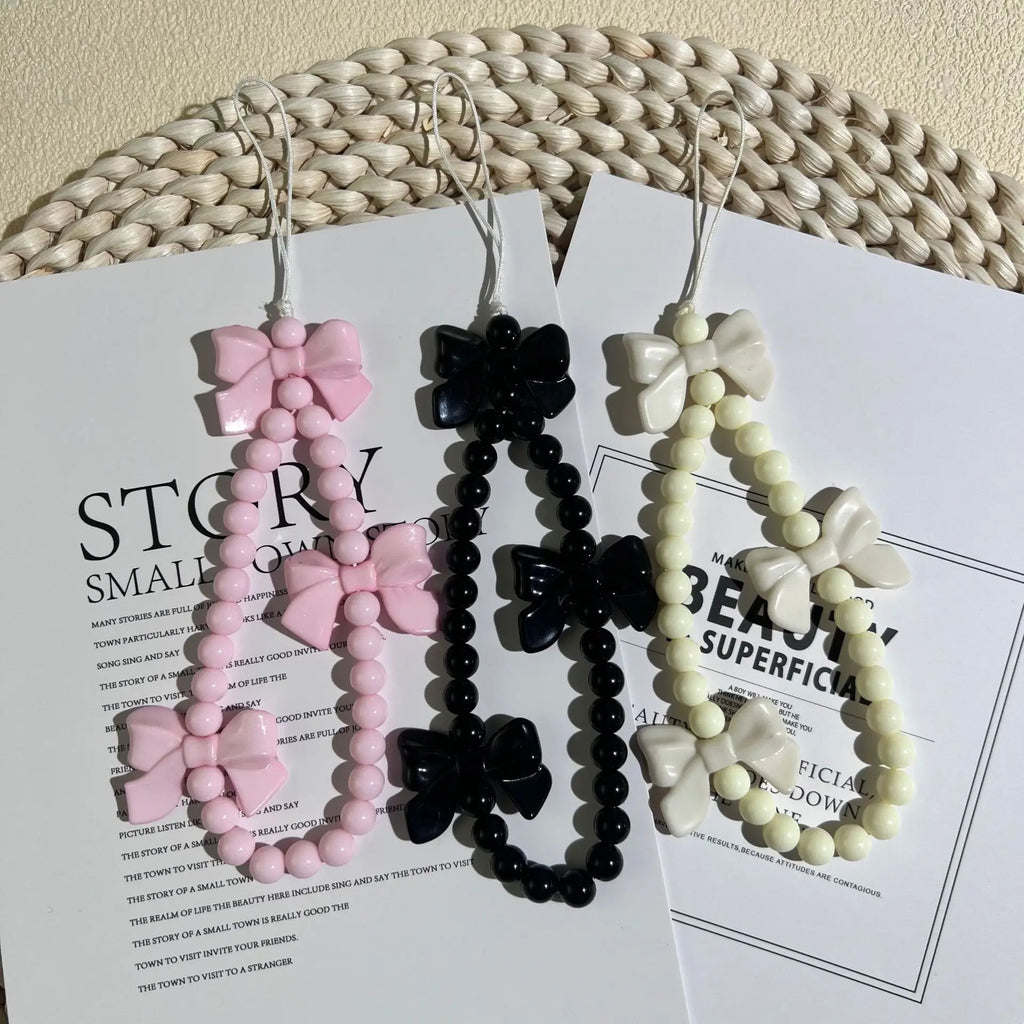 Telephone Charm Strap Beaded