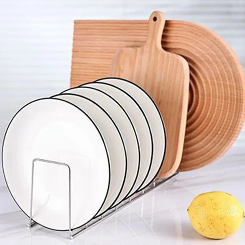 Multipurpose Silver Plates Storage Rack