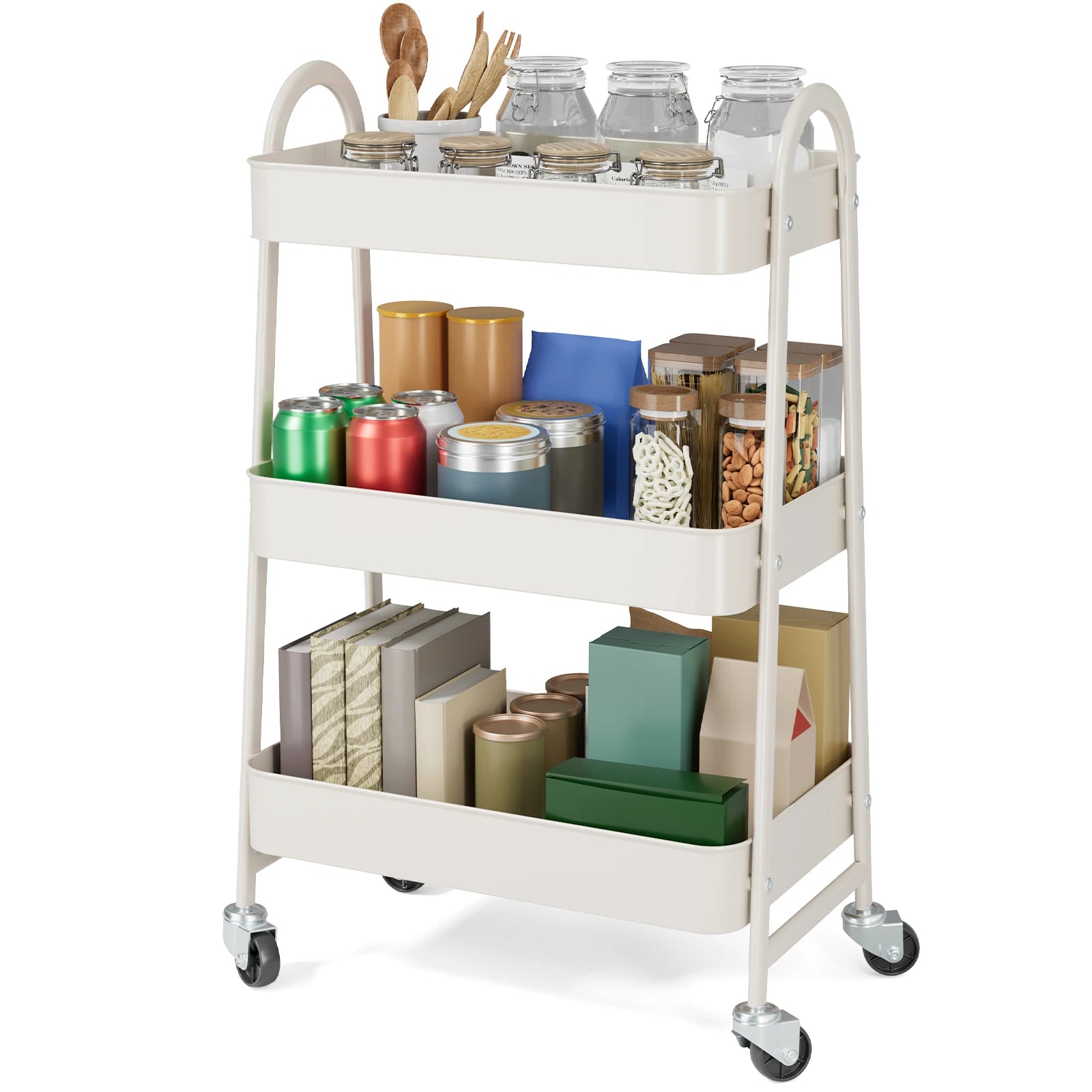 3 Tier Metal Storage Kitchen Cart
