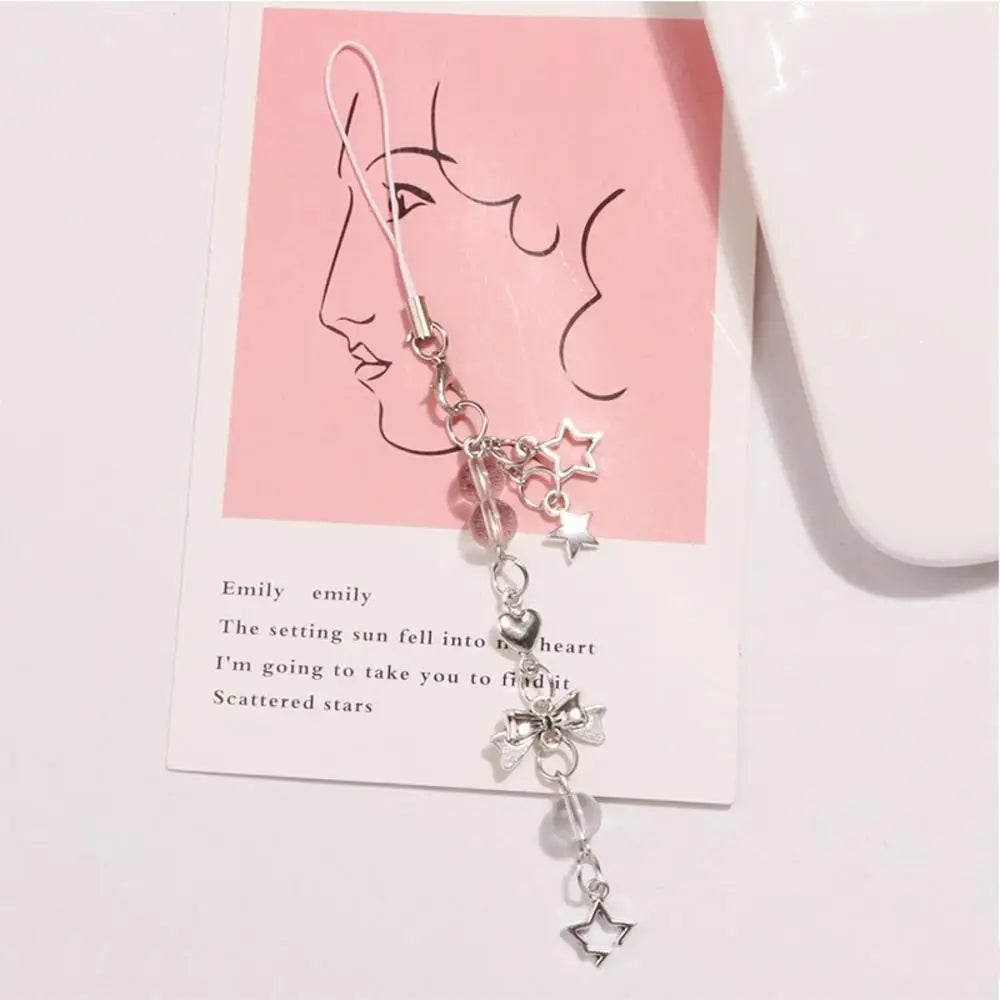 Telephone Charm Strap Beaded