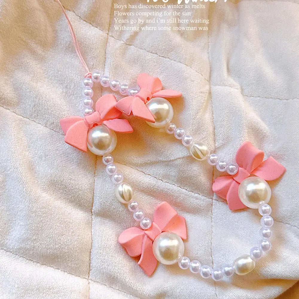 Telephone Charm Strap Beaded